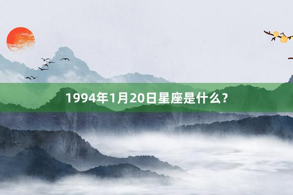 1994年1月20日星座是什么？